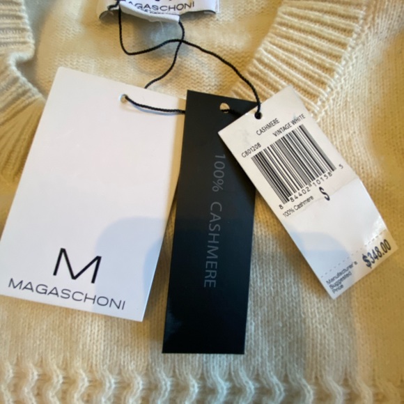 *NWT* Magaschoni 100% 2-PLY Cashmere, Cable Knit Sweater, Size Small - Picture 6 of 7